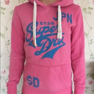 Pink superdry sweatshirt